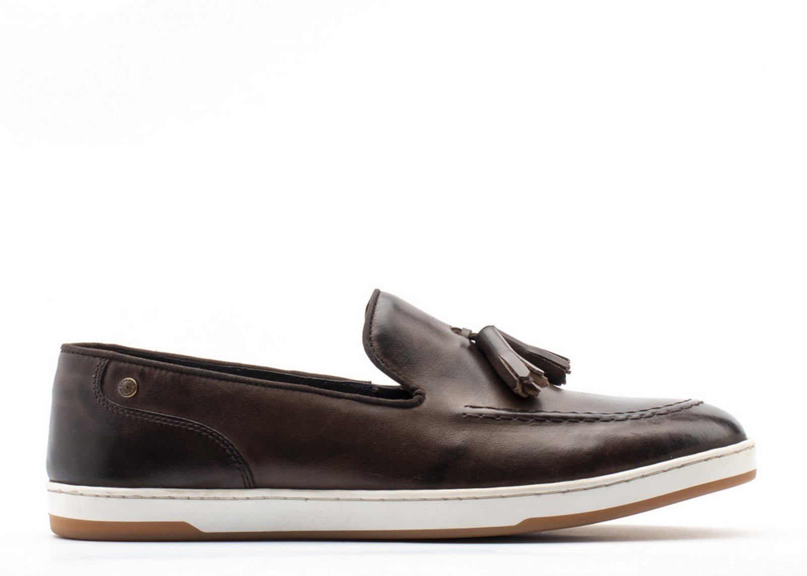 Base London Men's Pogo Burnished Slip On Loafer Various Colours 30446 - Brown 6