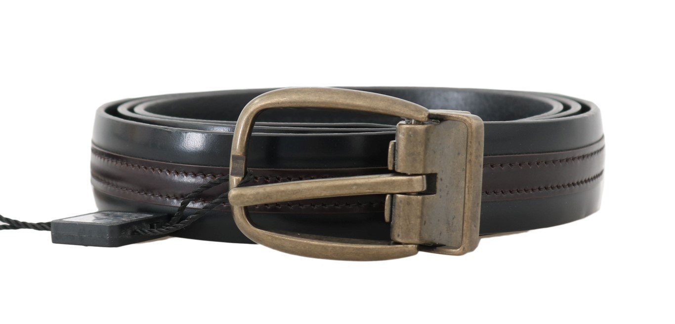 Dolce & Gabbana Men's Leather Belt Black BEL50053 - 100 cm / 40 Inches