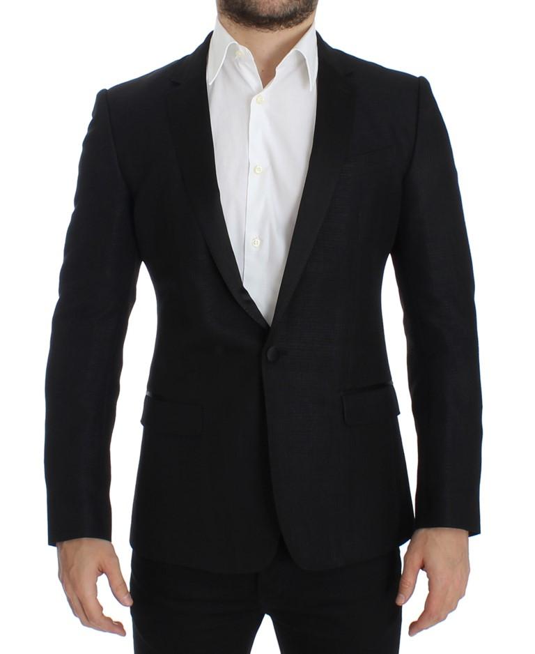 Dolce & Gabbana Men's wool MARTINI slim Blazer Black SIG12291 - IT52 | XL