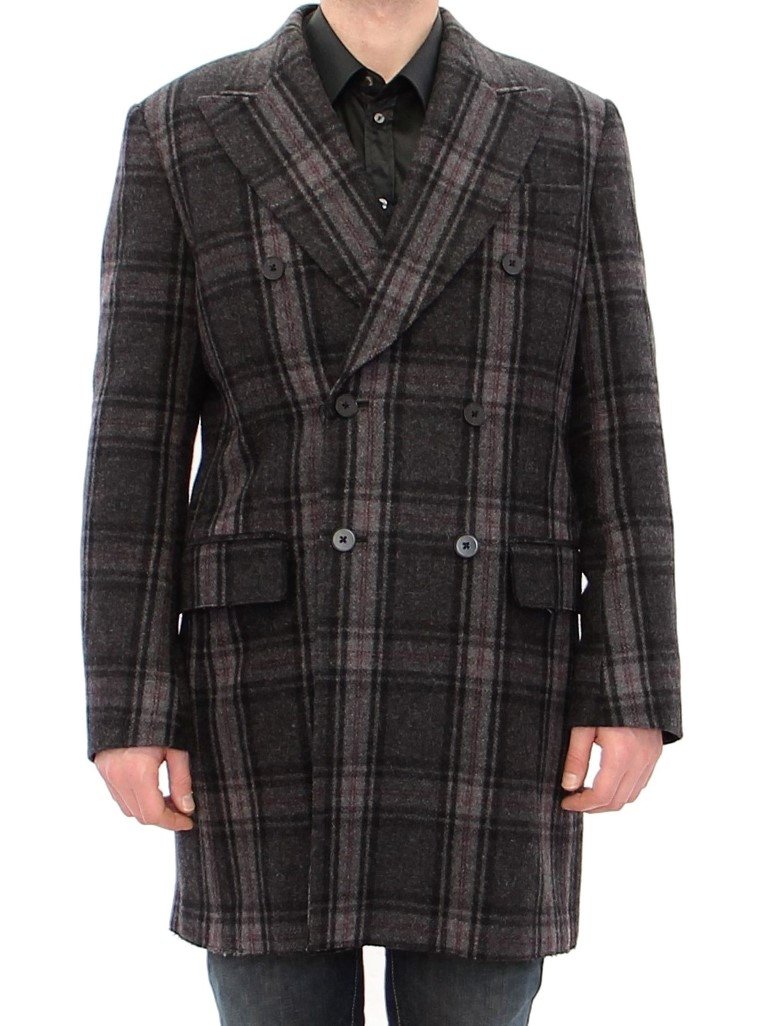 Dolce & Gabbana Men's Double Breasted Coat Jacket Gray GJH10806 - IT48 | M