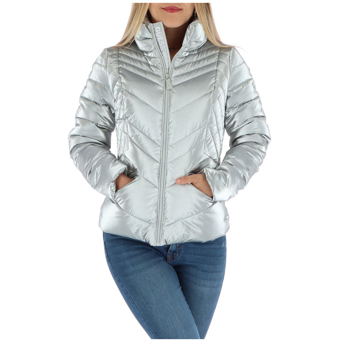 Guess Women's Jacket Various Colours 314311 - silver XS