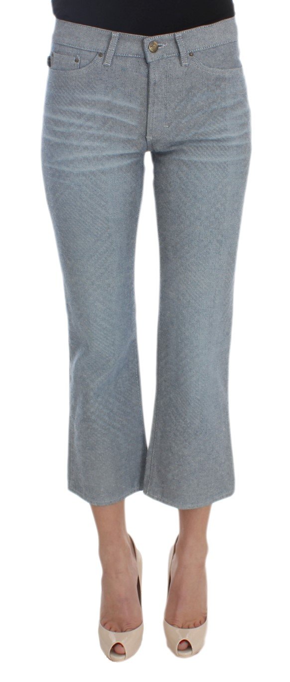 Cavalli Women's Cotton Slim Fit Denim Capri Jeans Blue SIG30574 - W26
