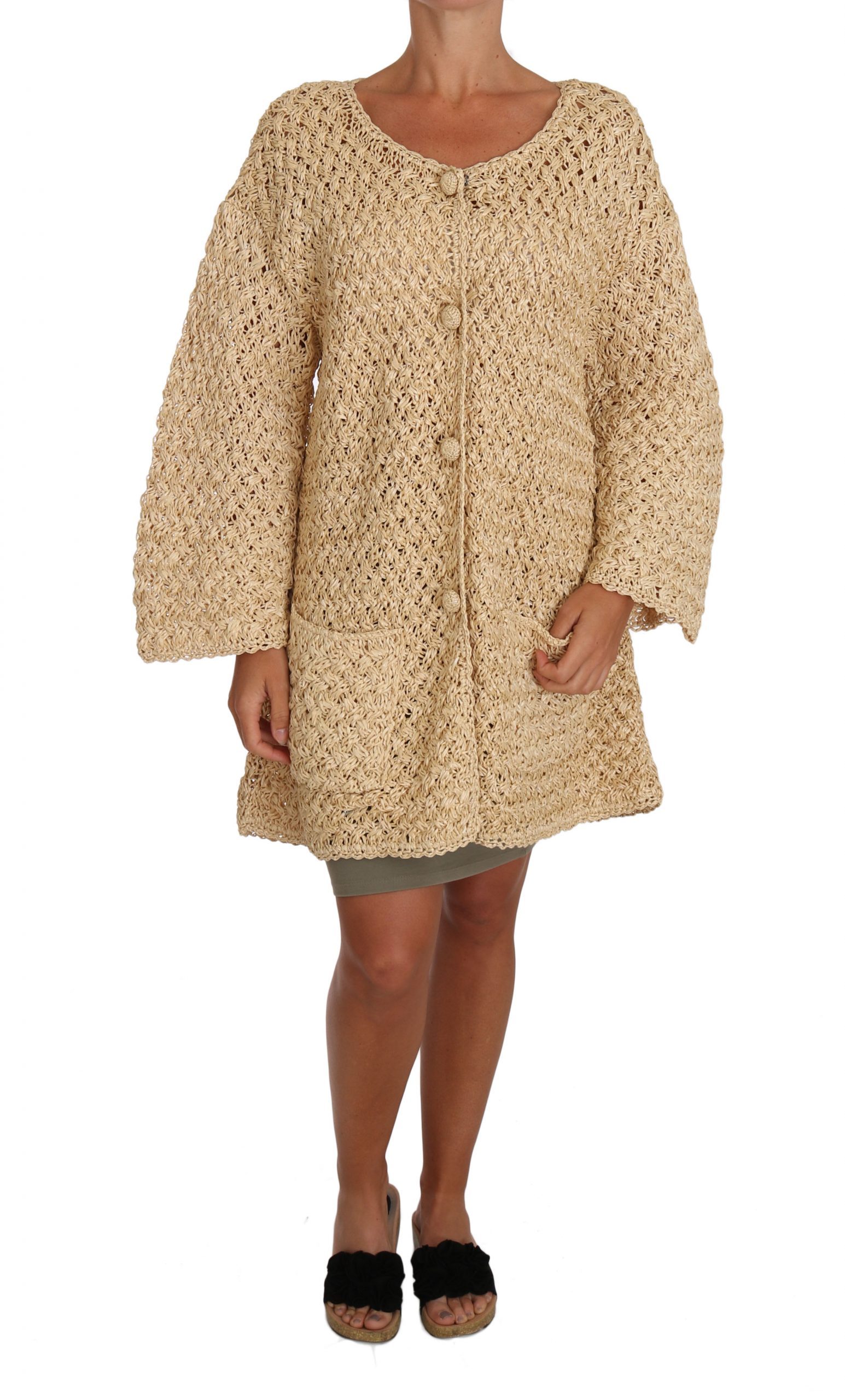 Dolce & Gabbana Women's Cardigan Beige TSH2721 - IT40|S