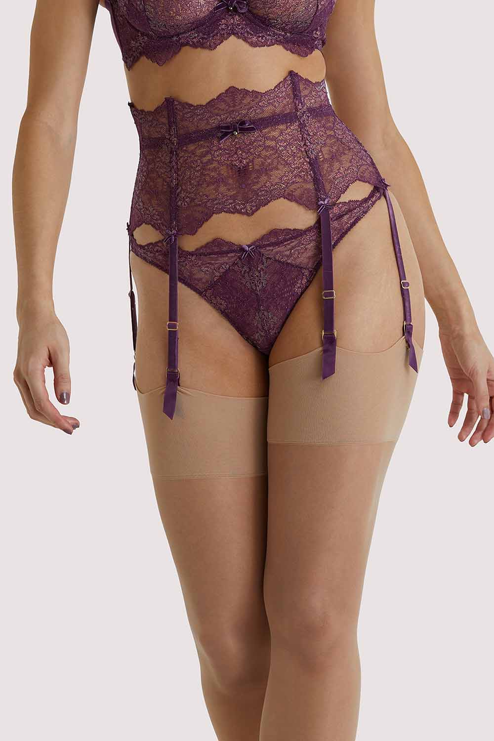 Dita Von Teese Lurex Amythest Suspender UK 12 / US 8