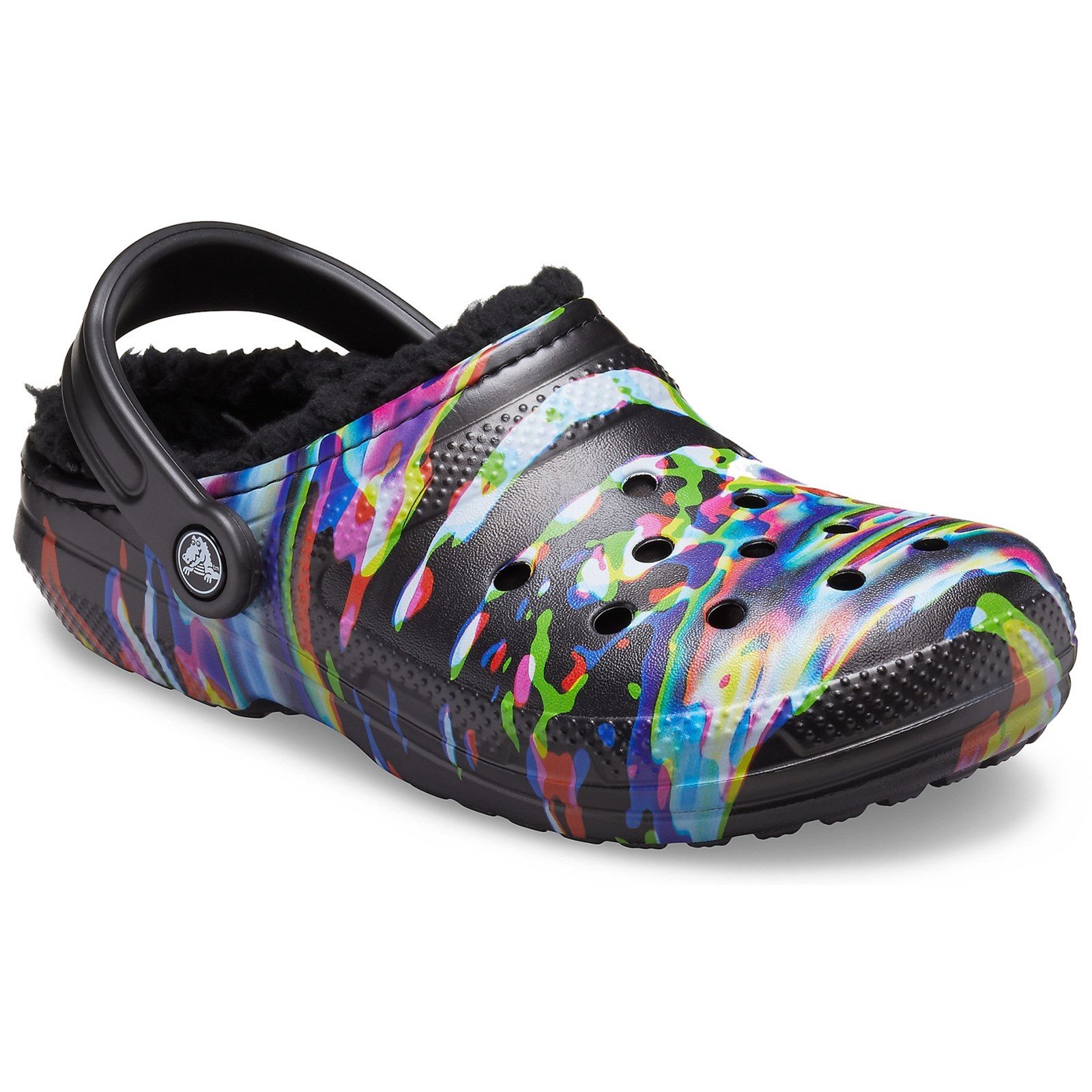 Crocs Women's Classic Lined Clog Shoe Various Colours 33508-57310 - Multi/Black 4