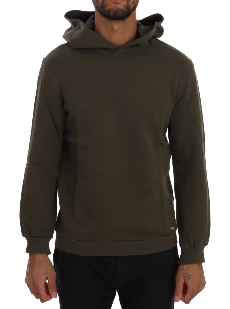 Daniele Alessandrini Men's Pullover Hodded Cotton Sweater Green TSH1342 - L