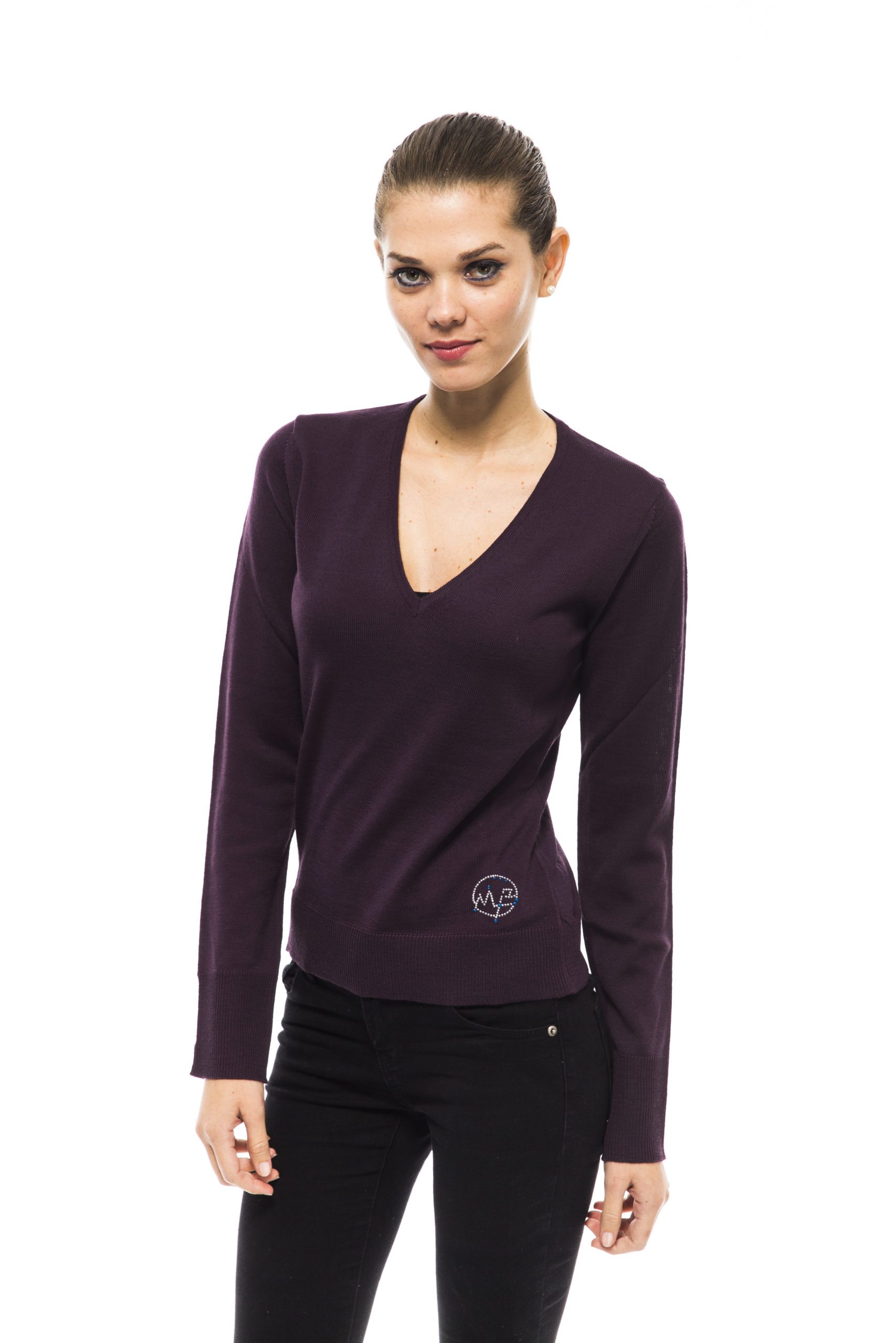 Montana Blu Women's Prugna Sweater Violet MO1191427 - IT40 | XS