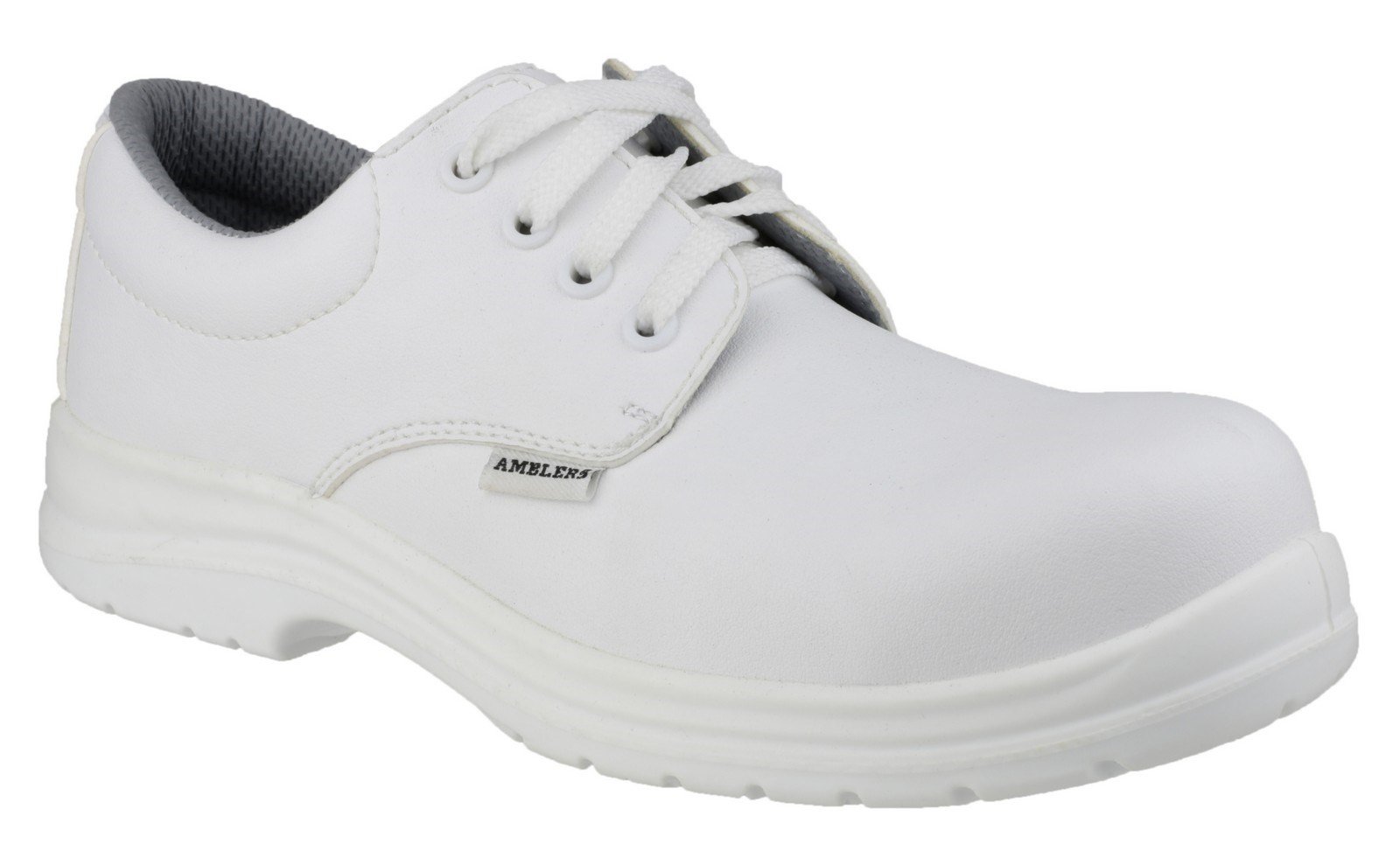 Amblers Unisex Safety Metal-Free Water-Resistant Lace up Shoe White 21893 - White 3