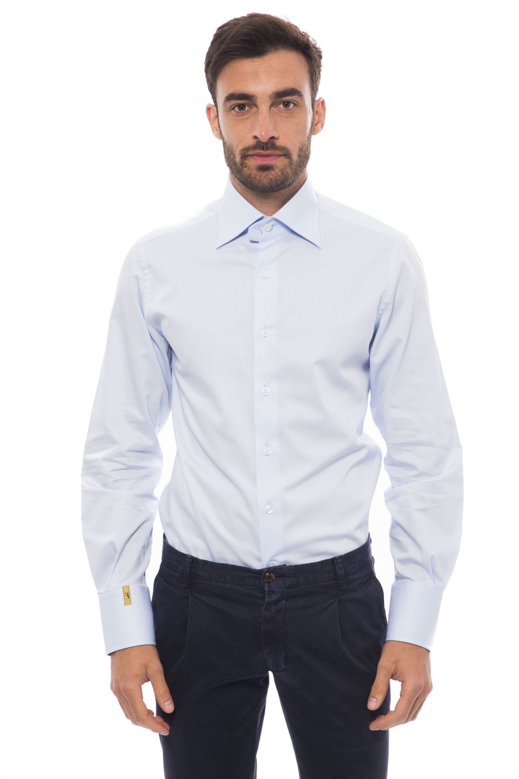 Billionaire Italian Couture Men's Azzurro Sky Shirt White BI1394680 - IT46 | S