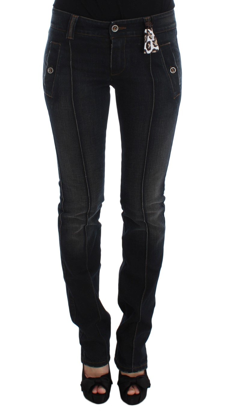 Ermanno Scervino Women's Cotton Slim Fit Jean Blue SIG30277 - IT46|XL