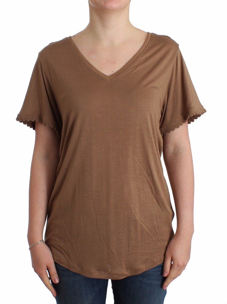 John Galliano Women's SS Top Brown SIG11885 - S
