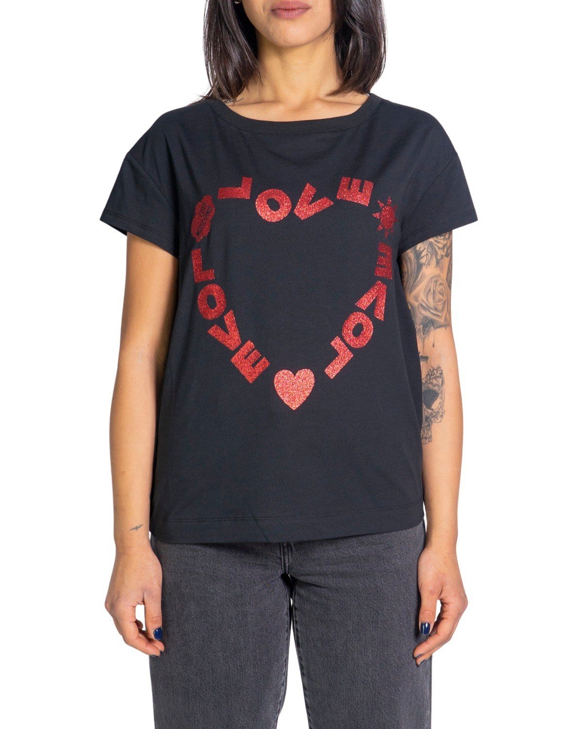 Love Moschino Women's T-Shirt Various Colours 216112 - black 38