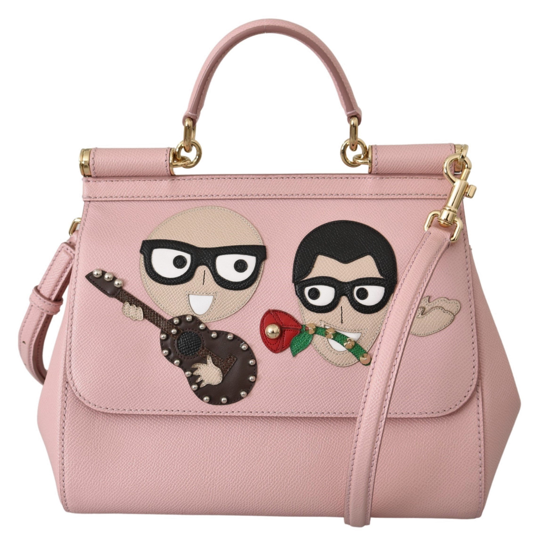 Dolce & Gabbana Women's Leather #dgfamily Shoulder Bag Pink VAS9787